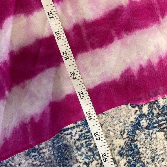 AB Studio pink and white sheer top size L - Picture 7 of 8